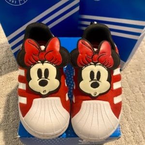 Adidas Disney Superstar 360 Minnie Mouse Red Sneakers Size 8 SOLD OUT